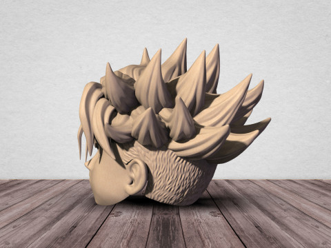 Trunks Head Mask Wearable -Dragon ball Cosplay and Decoration 3D Print Model