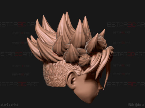 Trunks Head Mask Wearable -Dragon ball Cosplay and Decoration 3D Print Model