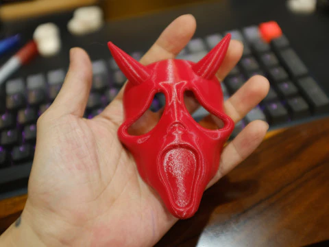 Labubu Accessories - Ghost Face Mask - costume for Halloween 3D Print Model