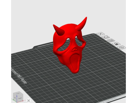 Labubu Accessories - Ghost Face Mask - costume for Halloween 3D Print Model