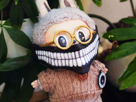 Labubu Accessories - Dandadan Face Mask - costume for Halloween 3D Print Model