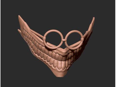 Labubu Accessories - Dandadan Face Mask - costume for Halloween 3D Print Model