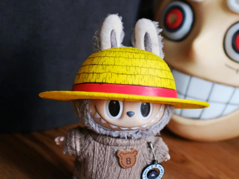 Labubu Accessories - Luffy Hat - costume for Halloween 3D Print Model