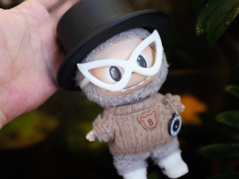 Labubu Accessories - Knight hat and glasses - costume Halloween 3D Print Model