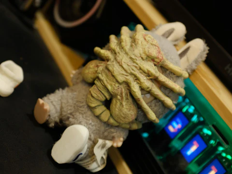 Labubu アクセサリー - 騎士の帽子と眼鏡 - ハロウィン用コスチューム 3Dプリントモデル