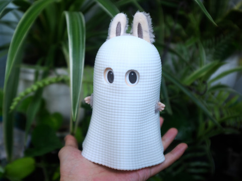 Labubu Accessories - Ghost Patterned costume for Halloween 3D प्रिंट मॉडल