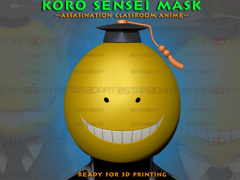 Korosensei Mask Cosplay - Assasination Classroom Anime 3D 프린트 모델