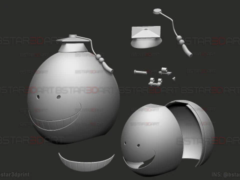 Korosensei Mask Cosplay - Assasination Classroom Anime 3D Print Model