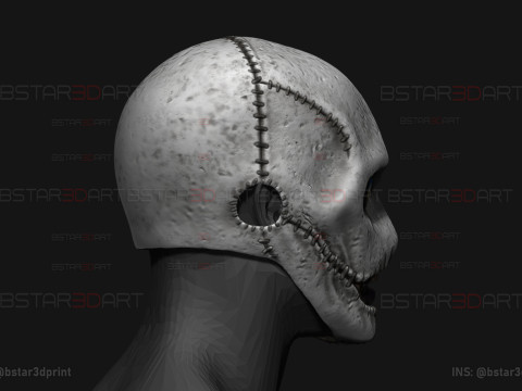 Slipknot Corey Taylor Mask High Quality Details For Halloween Cosplay Model Cetak 3D