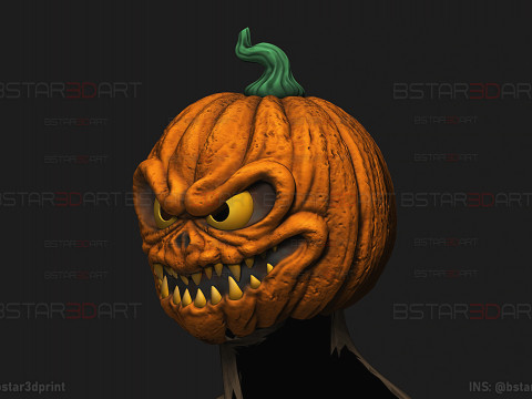 Jack-O-Lantern Wearable - Pumpkin Decoration and Cosplay for Halloween 3D Druckmodell