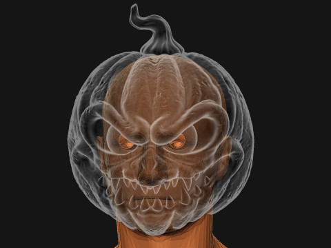 Jack-O-Lantern Wearable - Pumpkin Decoration and Cosplay for Halloween 3D Druckmodell