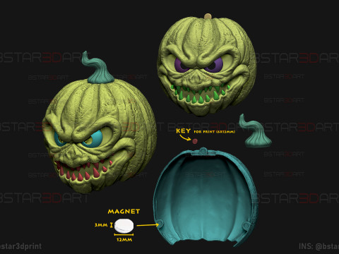 Jack-O-Lantern Wearable - Pumpkin Decoration and Cosplay for Halloween 3D Druckmodell