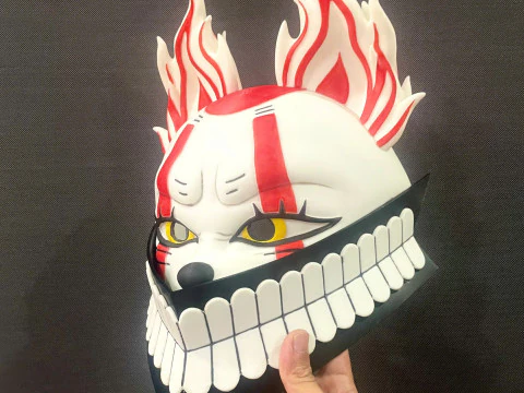 Okarun x Lucky Cat Face Mask - Dandadan Anime Cosplay 3D Print Model