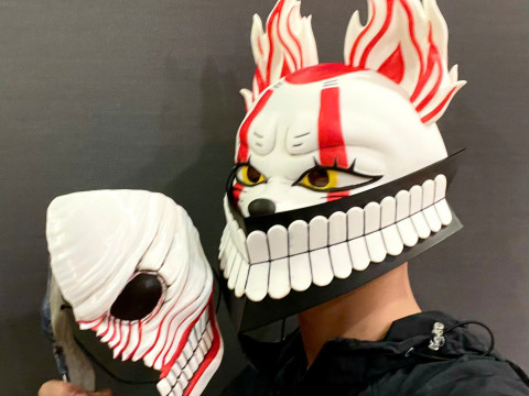 Okarun x Lucky Cat Face Mask - Dandadan Anime Cosplay Modelo de impresión 3D