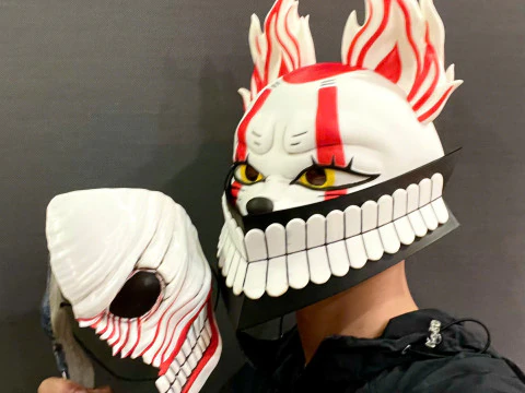 Okarun x Lucky Cat Face Mask - Dandadan Anime Cosplay 3D Print Model