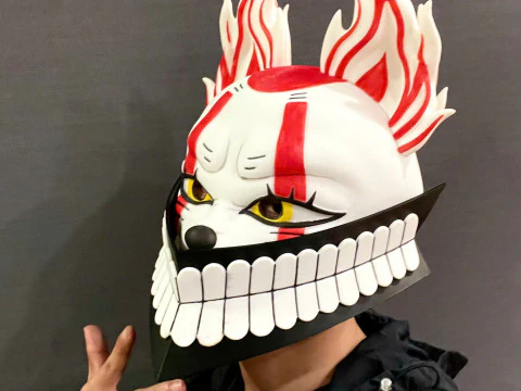 Okarun x Lucky Cat Face Mask - Dandadan Anime Cosplay 3D Print Model