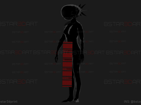 Bomb Devil Reze Skirts - Chainsawman Anime Cosplay 3Dプリントモデル