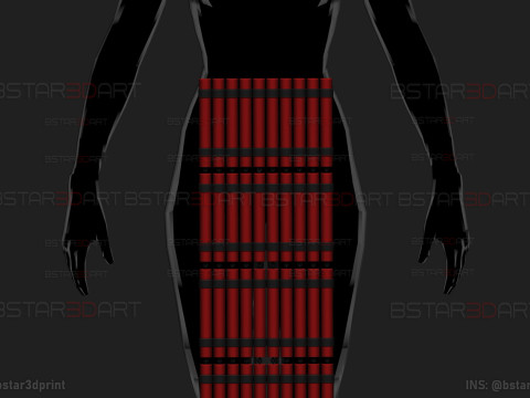 Bomb Devil Reze Skirts - Chainsawman Anime Cosplay 3Dプリントモデル