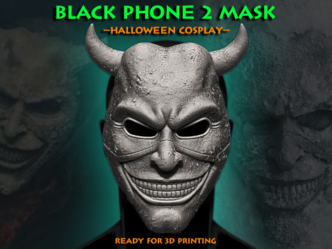 Black Phone 2 Mask - Halloween Cosplay 3Dプリントモデル