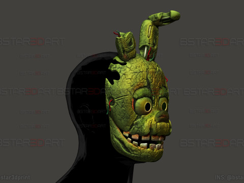 弗莱迪的五夜后宫 春季陷阱面具 - 万圣节角色扮演 3D 打印模型