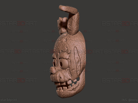 弗莱迪的五夜后宫 春季陷阱面具 - 万圣节角色扮演 3D 打印模型