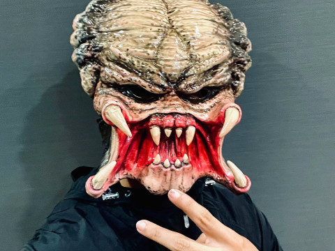 Dekorasi Topeng Predator yang Dapat Dipakai - cosplay Halloween Model Cetak 3D