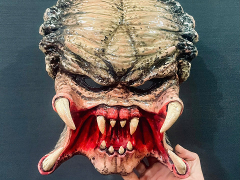 Dekorasi Topeng Predator yang Dapat Dipakai - cosplay Halloween Model Cetak 3D