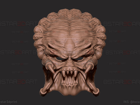 Dekorasi Topeng Predator yang Dapat Dipakai - cosplay Halloween Model Cetak 3D