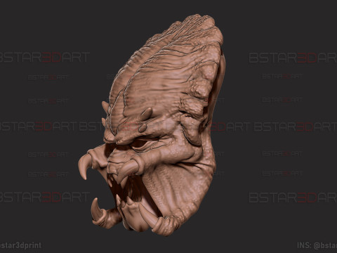 Dekorasi Topeng Predator yang Dapat Dipakai - cosplay Halloween Model Cetak 3D