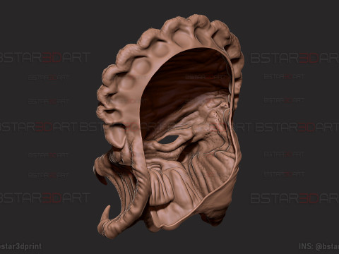 Dekorasi Topeng Predator yang Dapat Dipakai - cosplay Halloween Model Cetak 3D