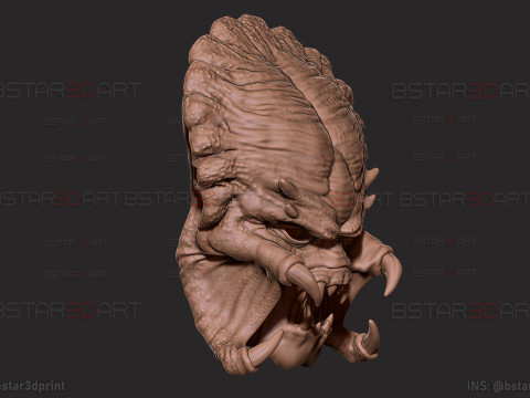 Dekorasi Topeng Predator yang Dapat Dipakai - cosplay Halloween Model Cetak 3D