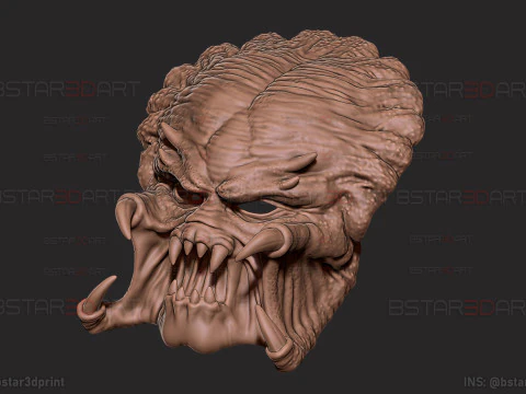 The Predator Mask Decor Wearable - Halloween cosplay 3D Print Model