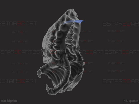 Dekorasi Topeng Predator yang Dapat Dipakai - cosplay Halloween Model Cetak 3D