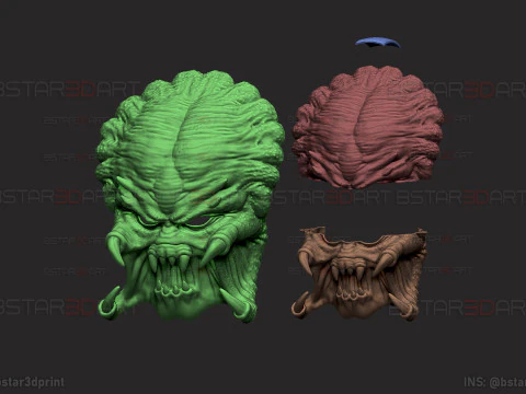 The Predator Mask Decor Wearable - Halloween cosplay 3D Print Model