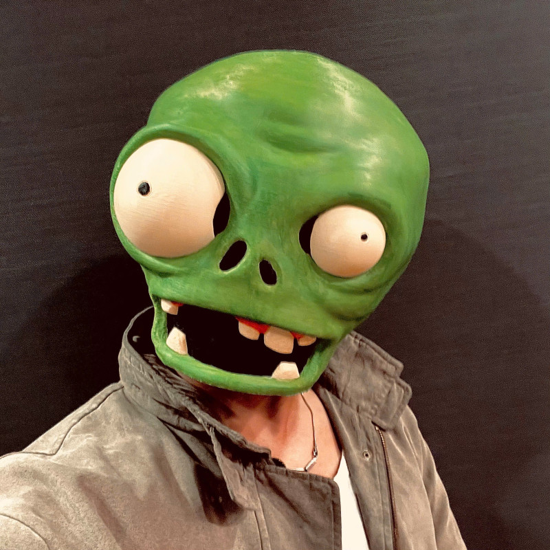 Zombie Plant Head Decoration Wearable - Plants vs Zombies cosplay 3D Print Model .c4d .max .obj .3ds .fbx .stl .blend 