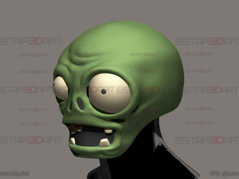 Zombie Plant Head Decoration Wearable - Plants vs Zombies cosplay 3D Print Model