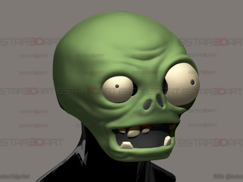 Zombie Plant Head Decoration Wearable - Plants vs Zombies cosplay 3D Print Model