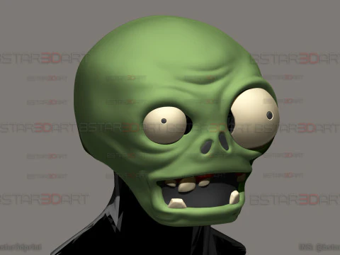 Zombie Plant Head Decoration Wearable - Plants vs Zombies cosplay 3D Print Model