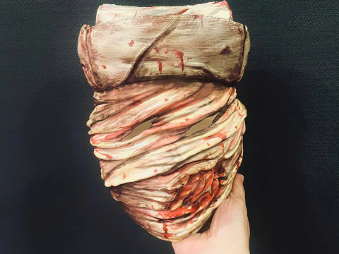 Cosplay Kepala Perawat Silent Hill yang Dapat Dipakai Model Cetak 3D