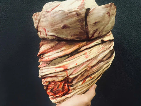 Cosplay Kepala Perawat Silent Hill yang Dapat Dipakai Model Cetak 3D