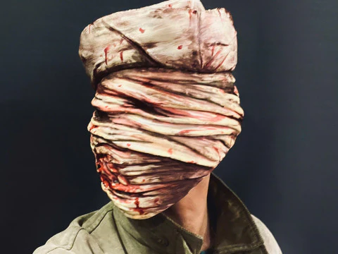 Cosplay Kepala Perawat Silent Hill yang Dapat Dipakai Model Cetak 3D