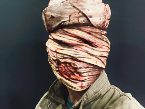 Cosplay Kepala Perawat Silent Hill yang Dapat Dipakai Model Cetak 3D