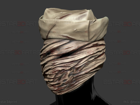 Tête d'infirmière Silent Hill, Cosplay portable Modèles 3D en vedette