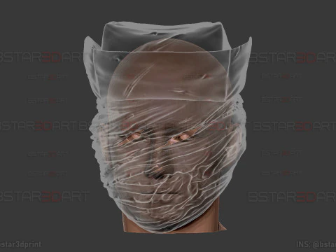 Cosplay Kepala Perawat Silent Hill yang Dapat Dipakai Model Cetak 3D