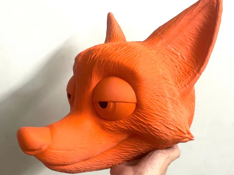 Zootopia 2 - Nick Wilde Red Fox Head Wearable 3D Print Model