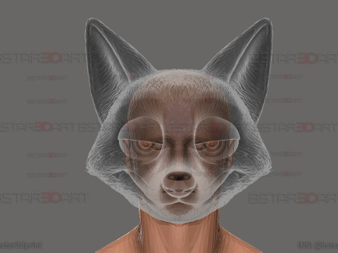 Zootopia 2 - Нік Уайлд Голова Рудої Лисиці 3D Принт Модель