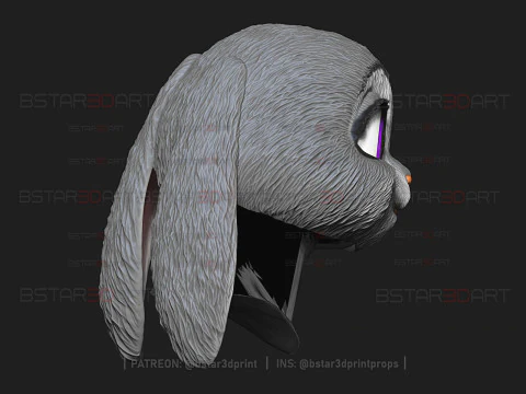 Zootopia 2 - Judy Hopps Head Wearable 3D Print Model