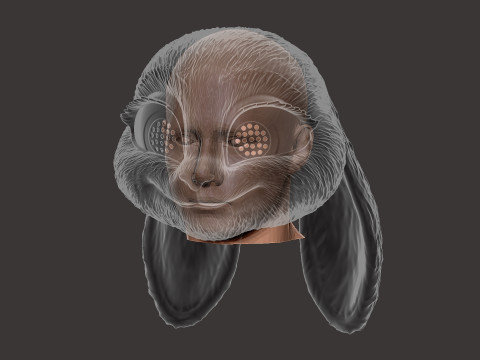 Zootopia 2 - Cabeça de Judy Hopps vestível Modelo de Impressão 3D