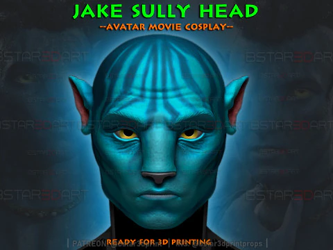Jake Sully Head Mask Wearable - Avatar movie 2025 3D Print Model
