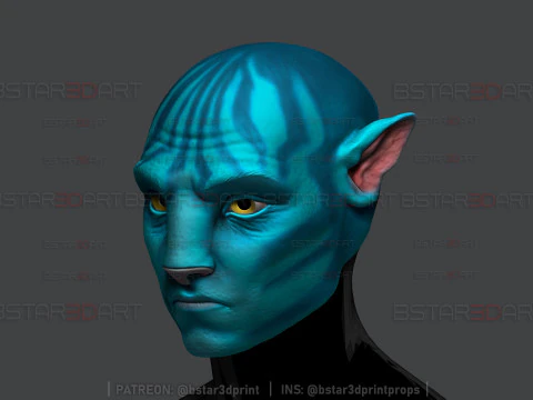 Jake Sully Head Mask Wearable - Avatar movie 2025 3D Print Model